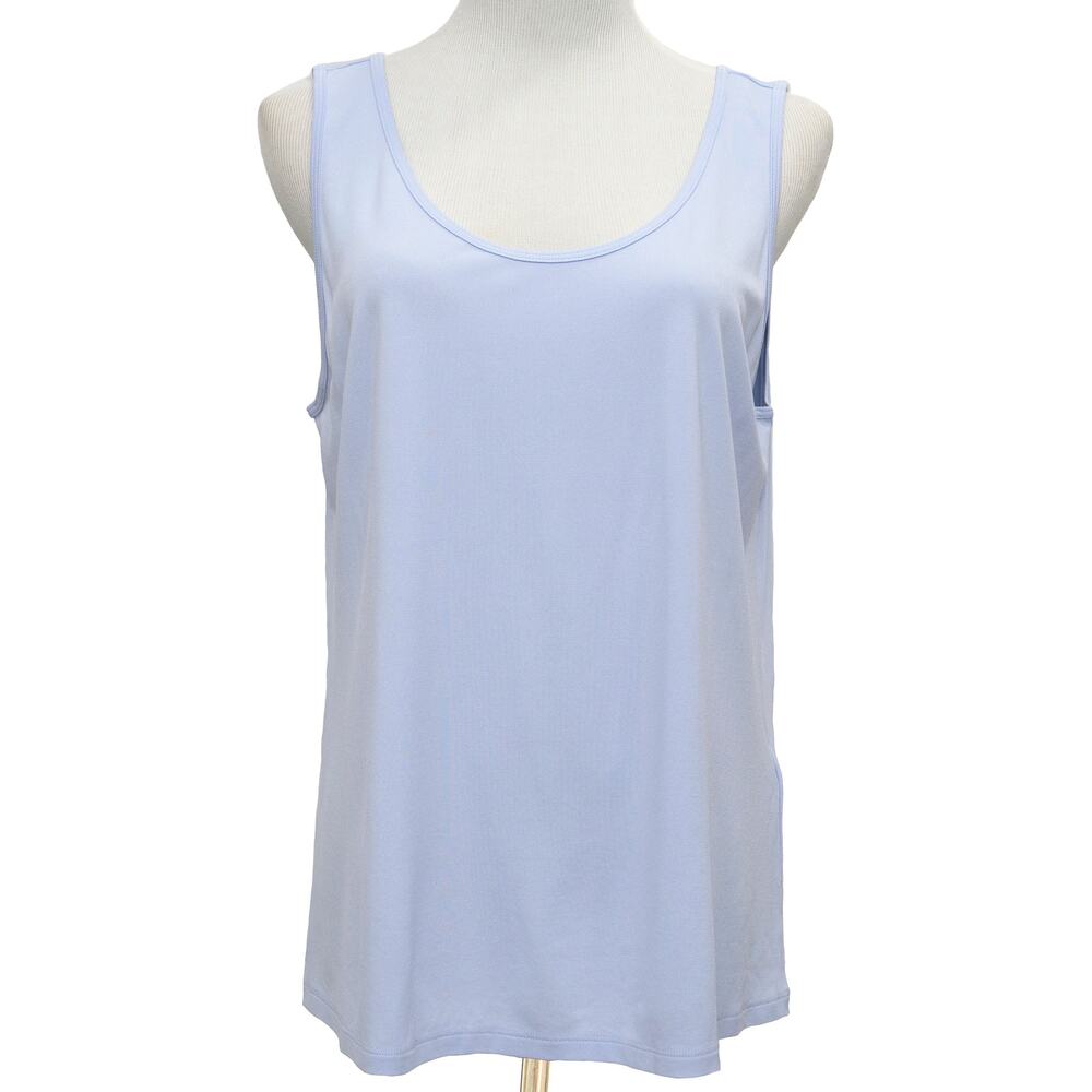 New Eileen Fisher Stretch Silk Jersey Scoop Neck Tank Cami Size Large